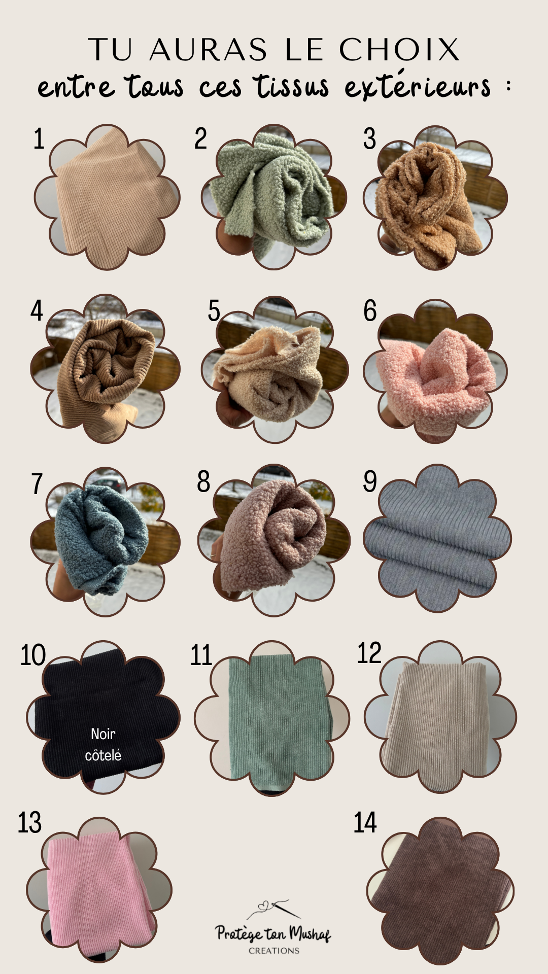 Protège coran Tawbah (choix des tissus) – Image 4