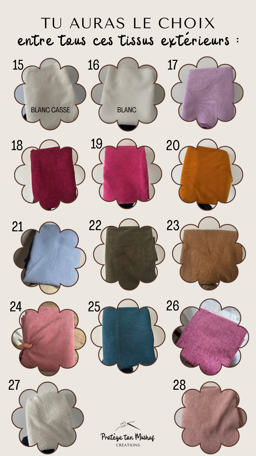 Protège coran Tawbah (choix des tissus) – Image 5