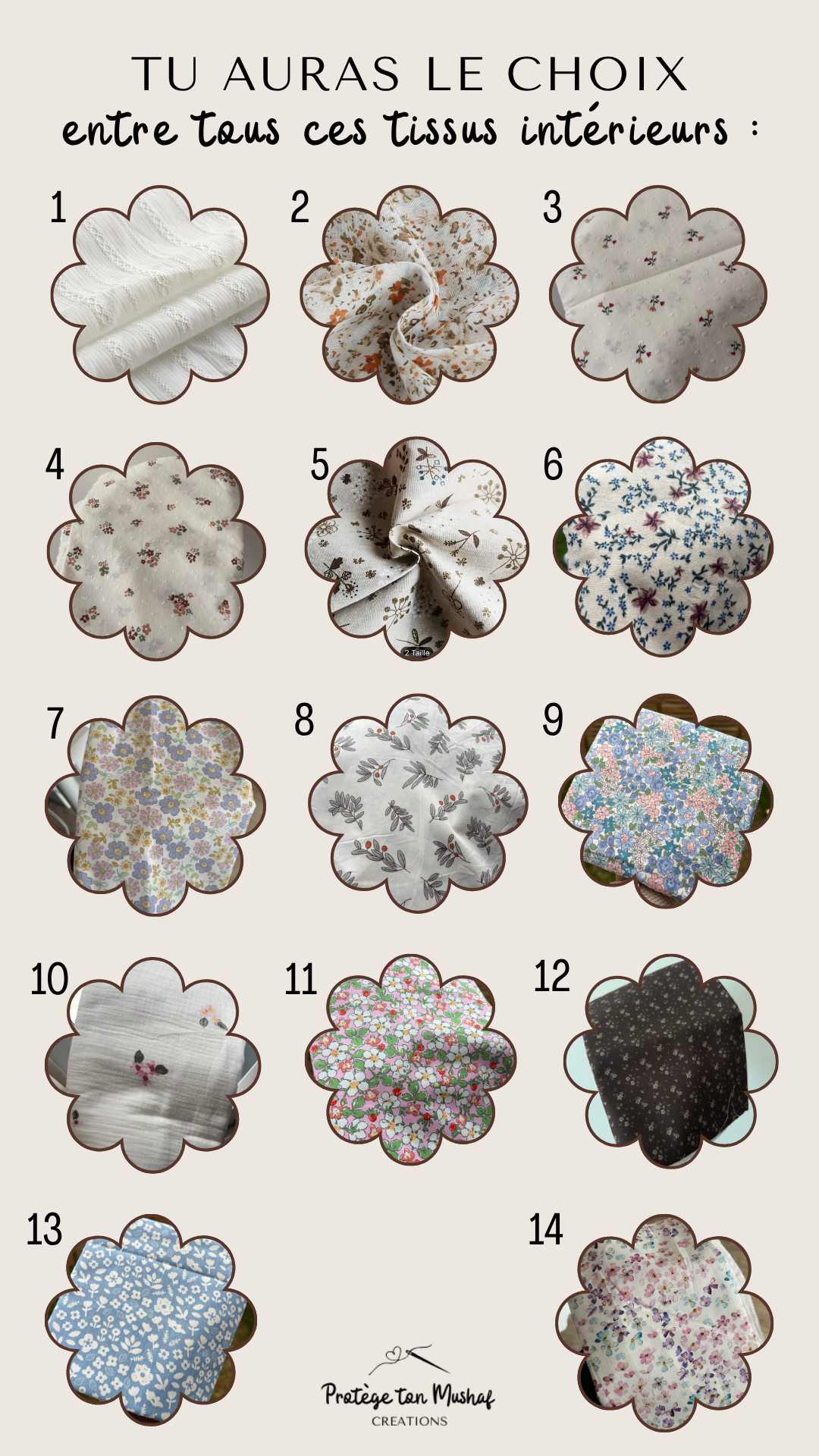 Protège coran Tawbah (choix des tissus) – Image 7